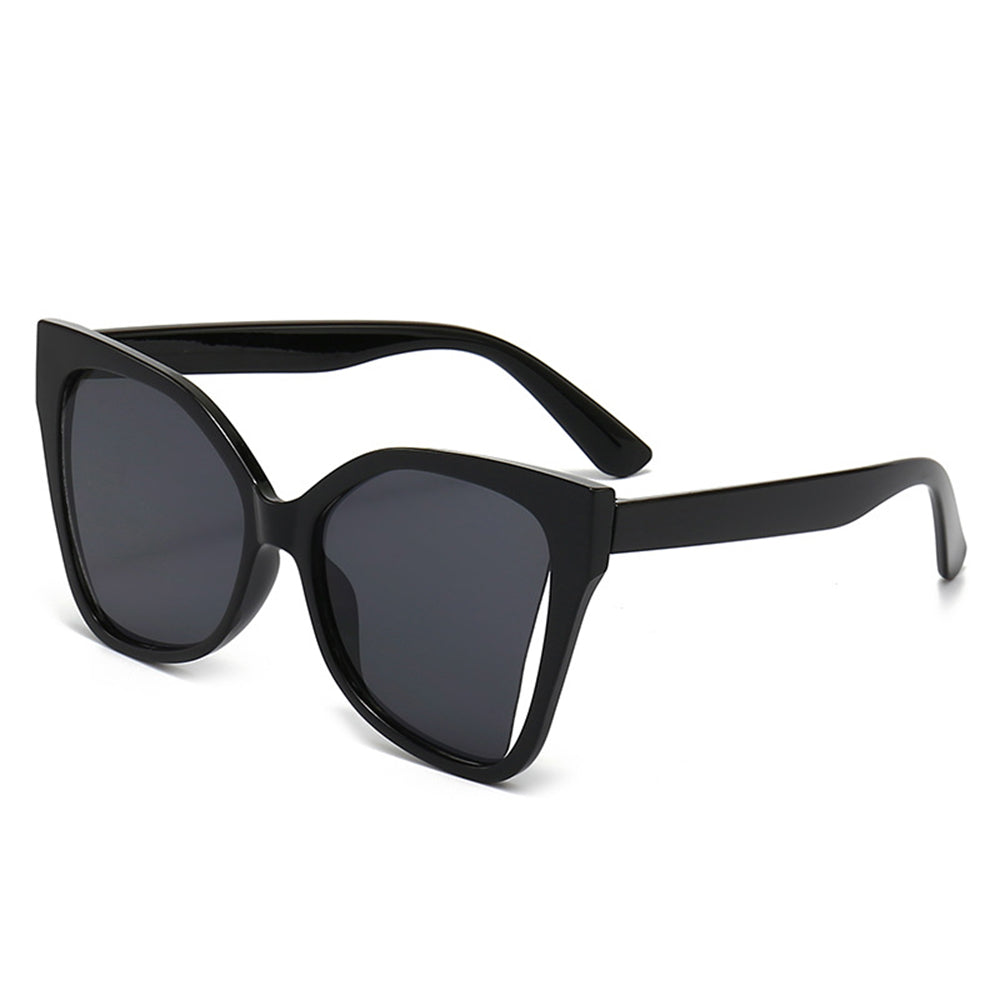 Ochelari de soare femei formă fluture, filtru UV – Techsuit 5335 – Negru / gri – imagine 2