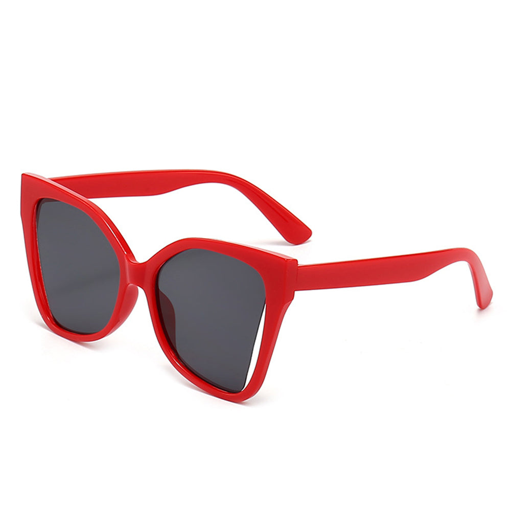 Ochelari de soare femei formă fluture, filtru UV – Techsuit 5335 – Roșu / gri – imagine 3