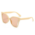 Ochelari de soare femei formă fluture, filtru UV – Techsuit 5335 – Bej / șampanie – imagine 5
