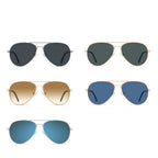 Ochelari de soare aviator unisex, ramă metalică, UV400 – Techsuit 3025 – Argintiu / bleu – imagine 4