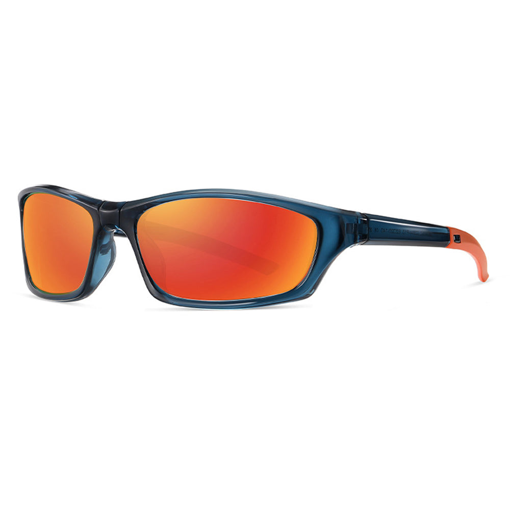 Ochelari ciclism polarizați lentile TAC, ramă TR90 – Techsuit 24101 – Negru / portocaliu – imagine 4