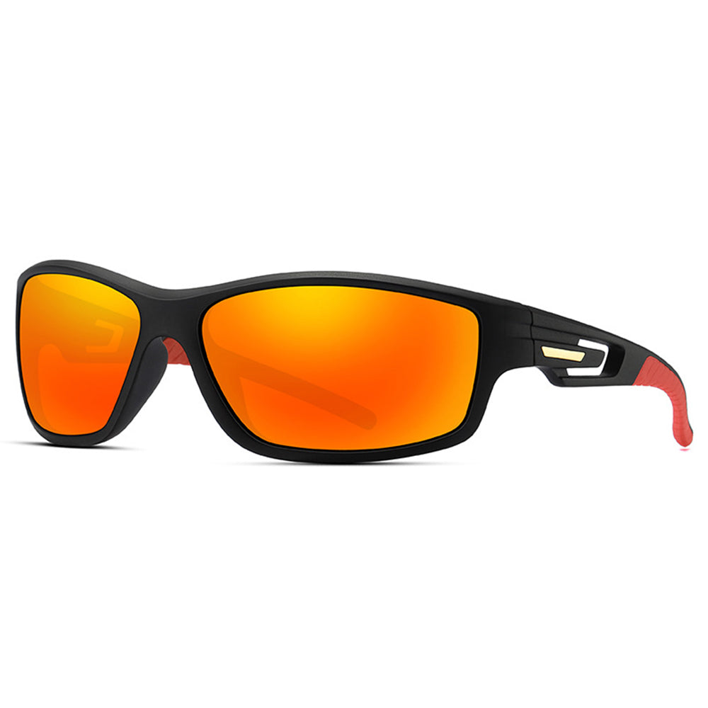 Ochelari ciclism polarizați unisex, ramă TR90 – Techsuit 201910 – Negru / roșu – imagine 3