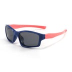 Ochelari soare sport polarizați copii 3–5 ani – Techsuit 8202 – Bleumarin / roz – imagine 1