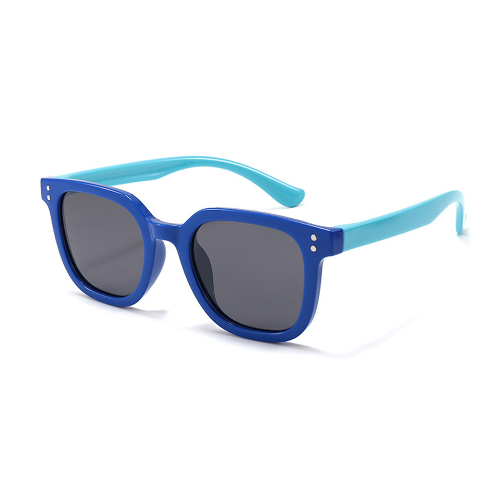 Ochelari soare polarizați copii 4–6 ani, ramă TPE – Techsuit 8351 – Albastru închis / cyan – imagine 5
