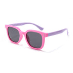 Ochelari soare polarizați copii 4–6 ani, ramă TPE – Techsuit 8351 – Roz / mov – imagine 8