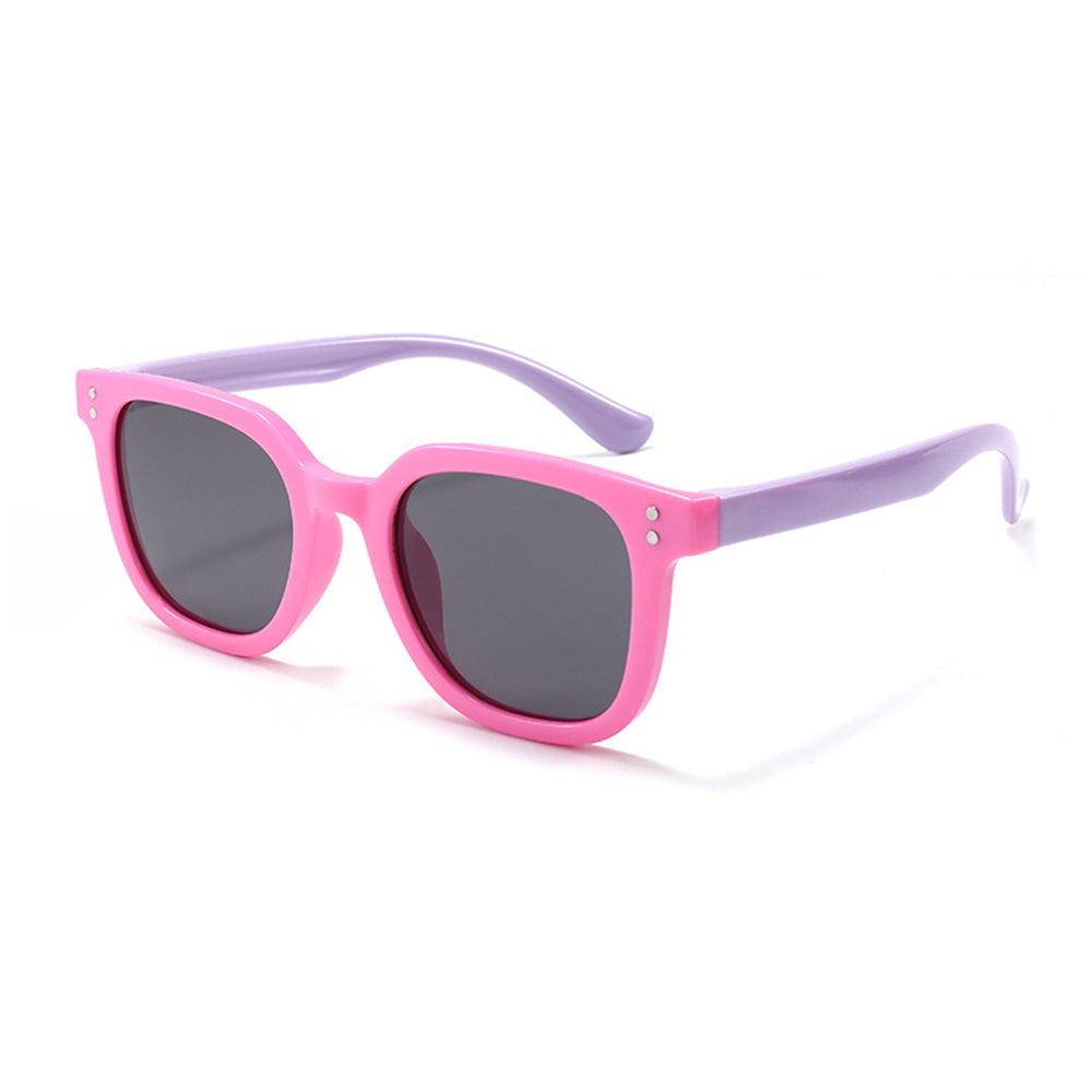 Ochelari soare polarizați copii 4–6 ani, ramă TPE – Techsuit 8351 – Roz / mov – imagine 8