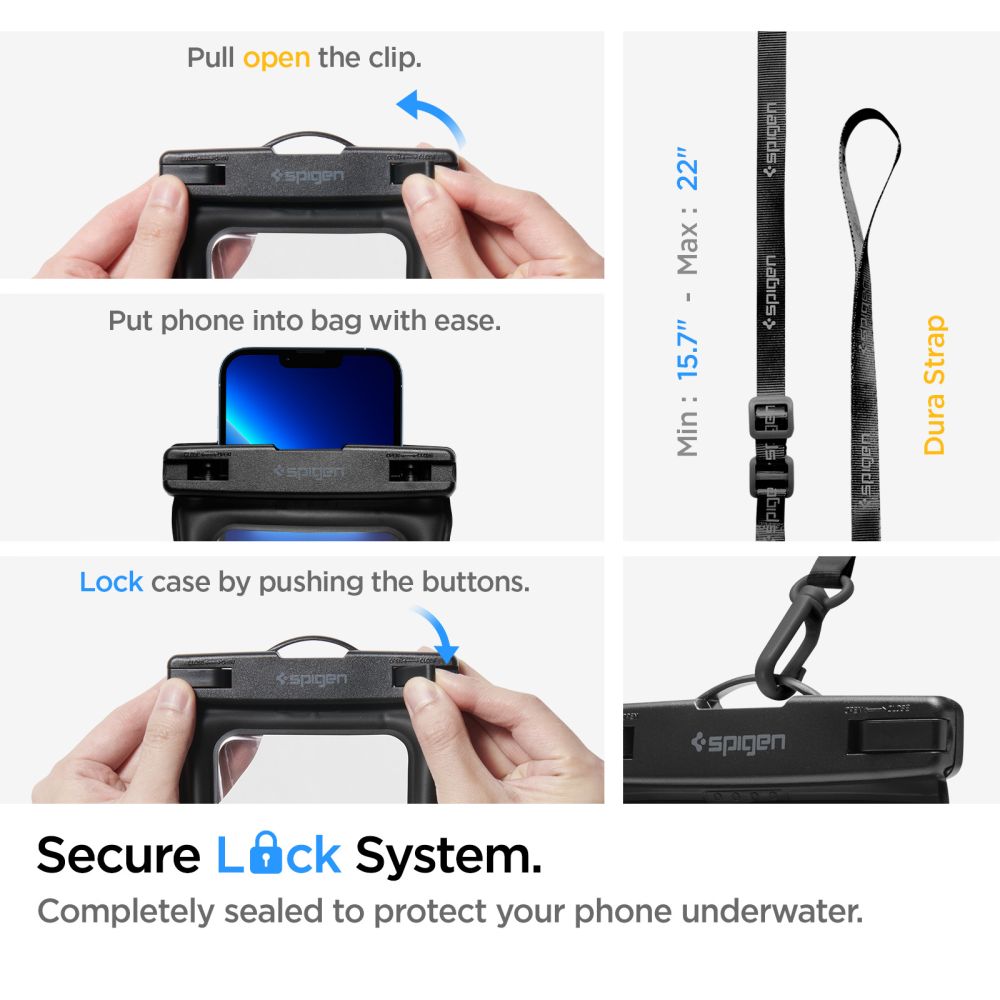Set borsetă și husă impermeabilă Spigen A621 – imagine 7