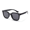 Ochelari soare polarizați copii 4–6 ani, ramă TPE – Techsuit 8351 – Negru lucios – imagine 1