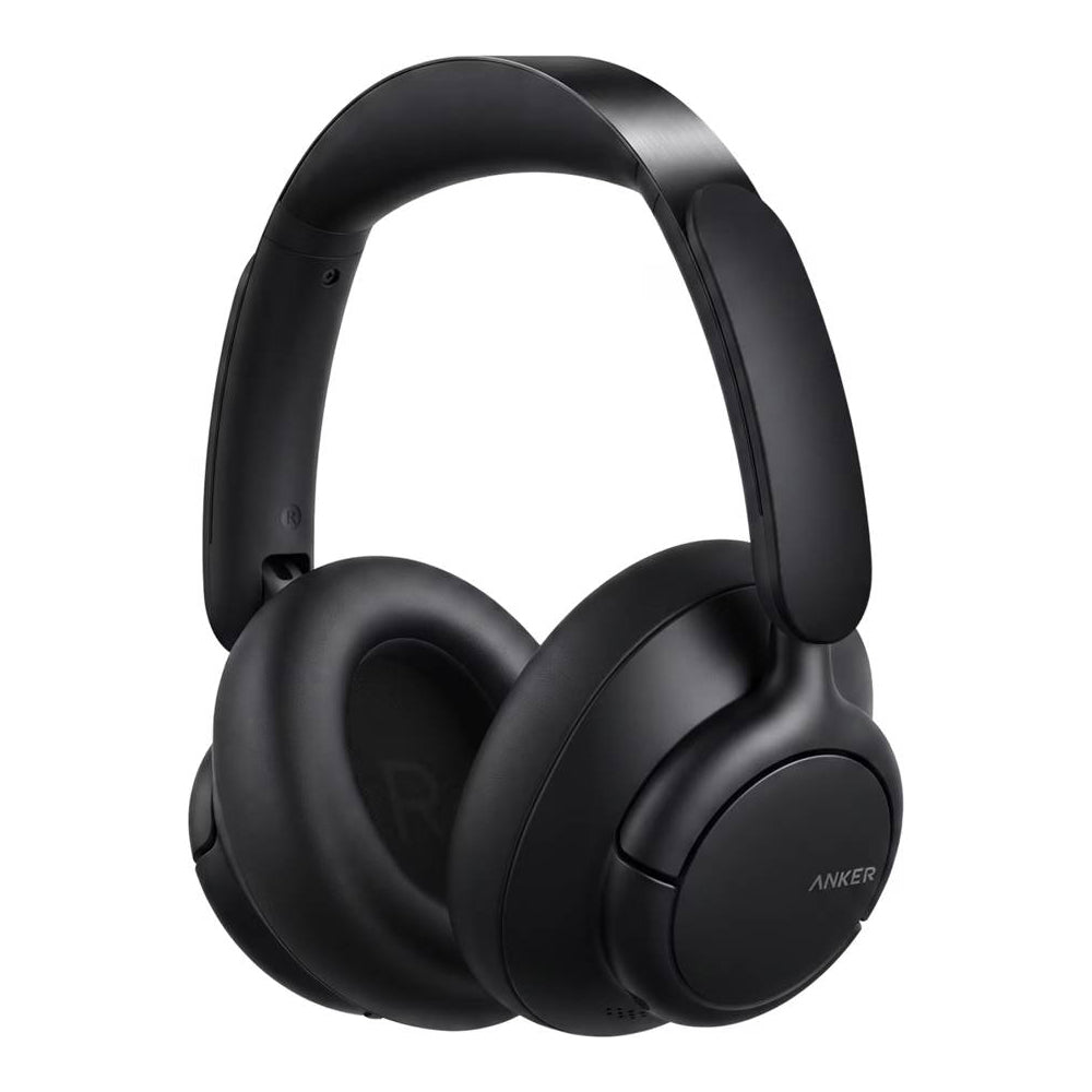 Anker Soundcore Q31i negre, vedere oblică a cupelor și benzii