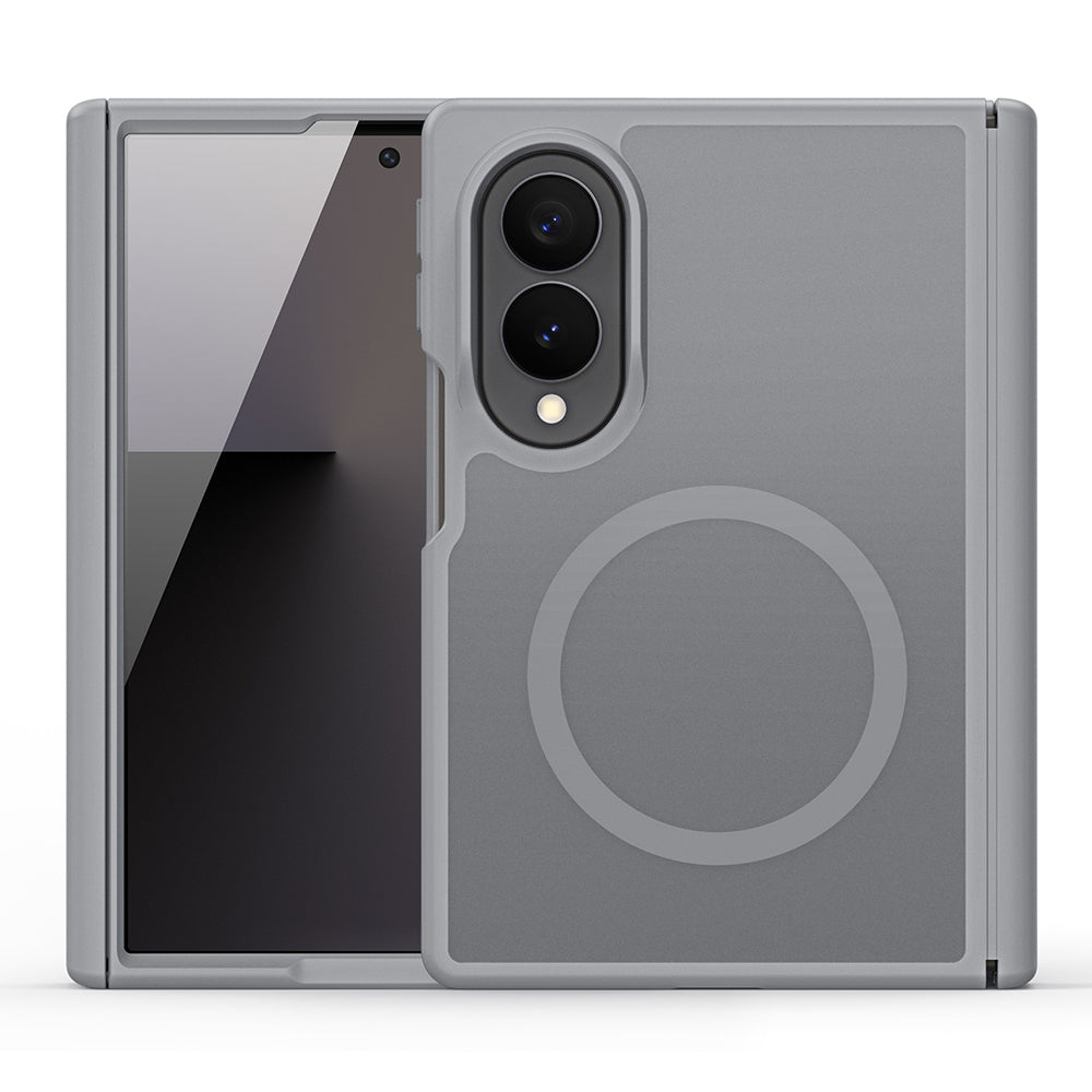 Husă Dux Ducis Yind MagSafe gri pentru Samsung Galaxy Z Fold8, vedere față și spate