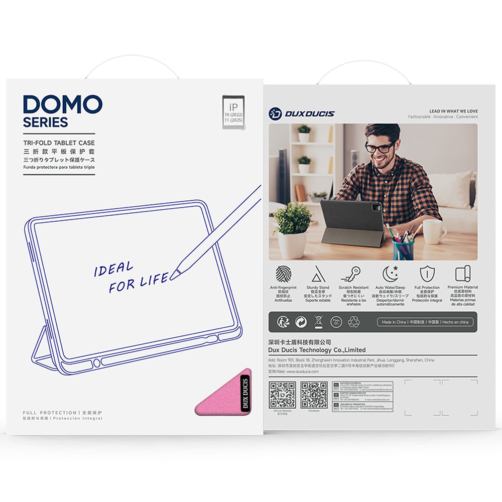 Ambalajul original Dux Ducis Domo pentru varianta roz iPad 10 și iPad 11