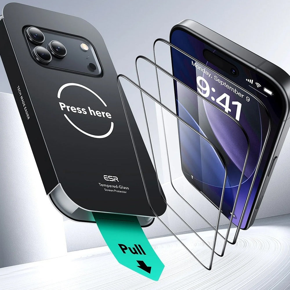Folie sticlă ESR UltraFit iPhone 18 Pro Max / 17 Pro Max, 3 buc. – imagine 2 din 2