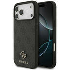 Husă Guess 4G Small and Classic Logo MagSafe pentru iPhone 17 Pro Max – negru (GUHMP17XP4SM4MK) — imagine 1