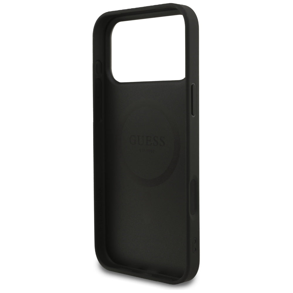Husă Guess 4G Small and Classic Logo MagSafe pentru iPhone 17 Pro Max – negru (GUHMP17XP4SM4MK) — imagine 5