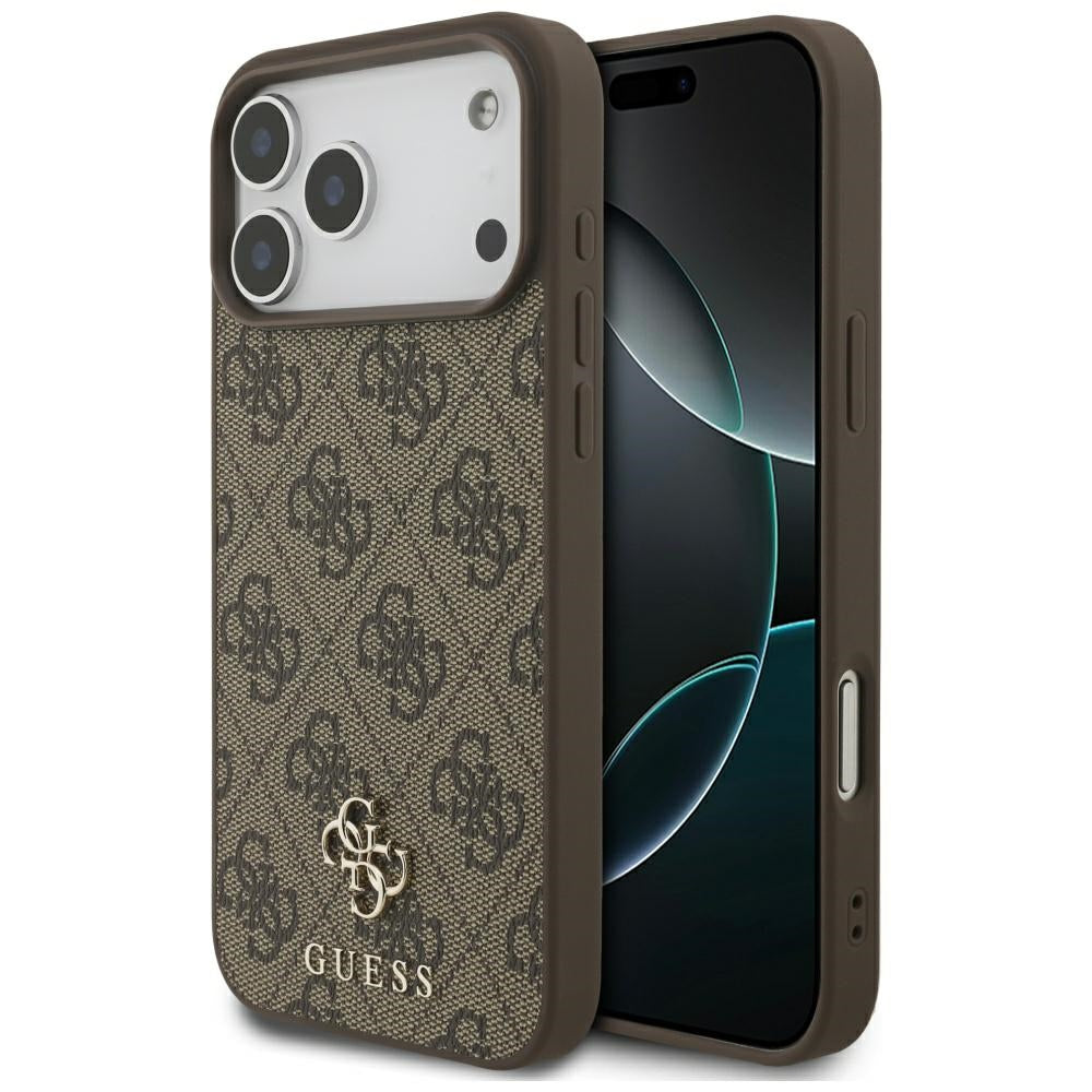 Husă Guess 4G Small and Classic Logo MagSafe pentru iPhone 17 Pro Max – maro — imagine 1