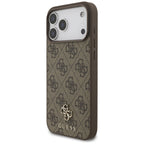 Husă Guess 4G Small and Classic Logo MagSafe pentru iPhone 17 Pro Max – maro — imagine 2