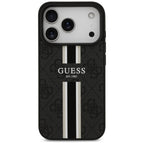 Husă Guess Hardcase 4G Printed Stripes MagSafe pentru iPhone 17 Pro Max – negru — imagine 2