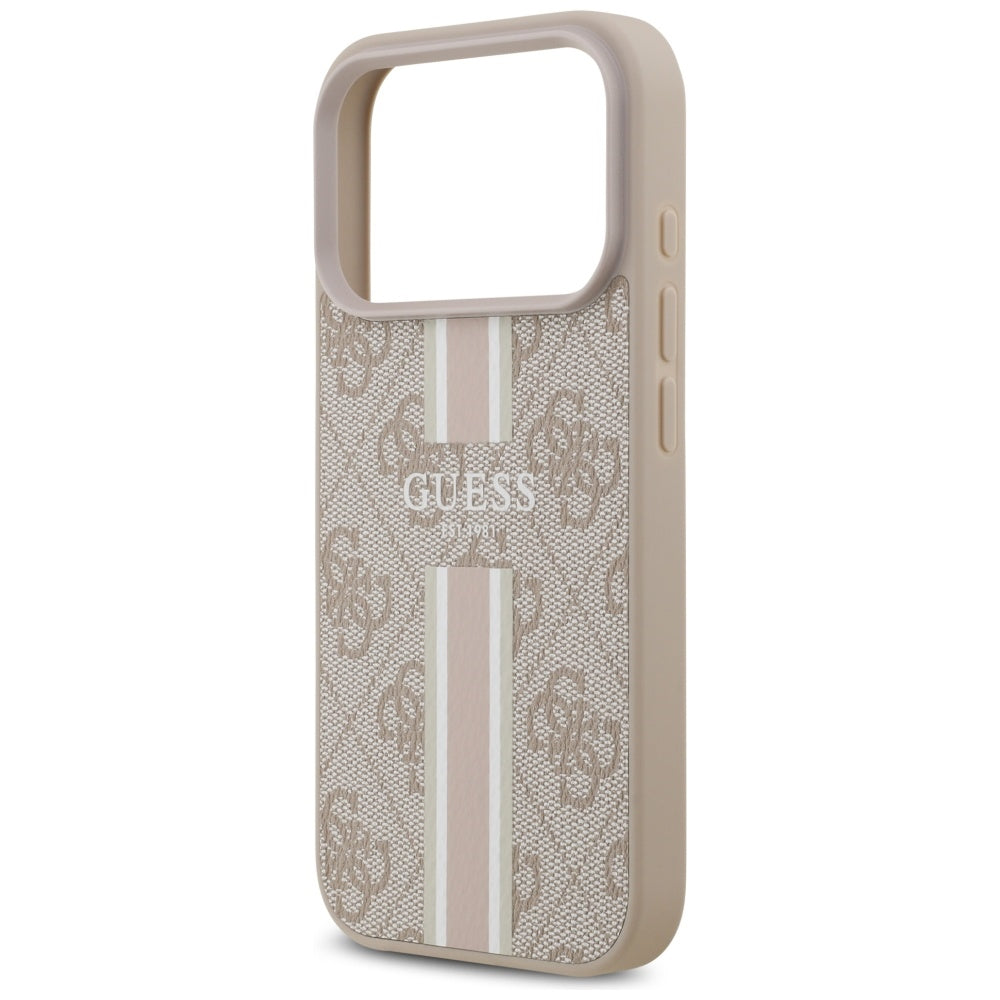 Husă Guess Hardcase 4G Printed Stripes MagSafe pentru iPhone 17 Pro Max – roz — imagine 6