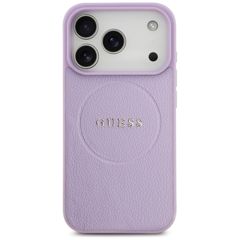 Husă Guess Grained Gold Ring MagSafe pentru iPhone 17 Pro Max – mov — imagine 3