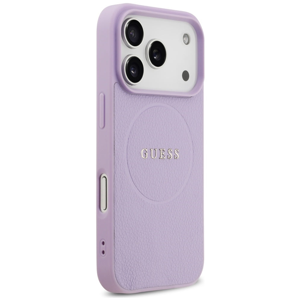 Husă Guess Grained Gold Ring MagSafe pentru iPhone 17 Pro Max – mov — imagine 4