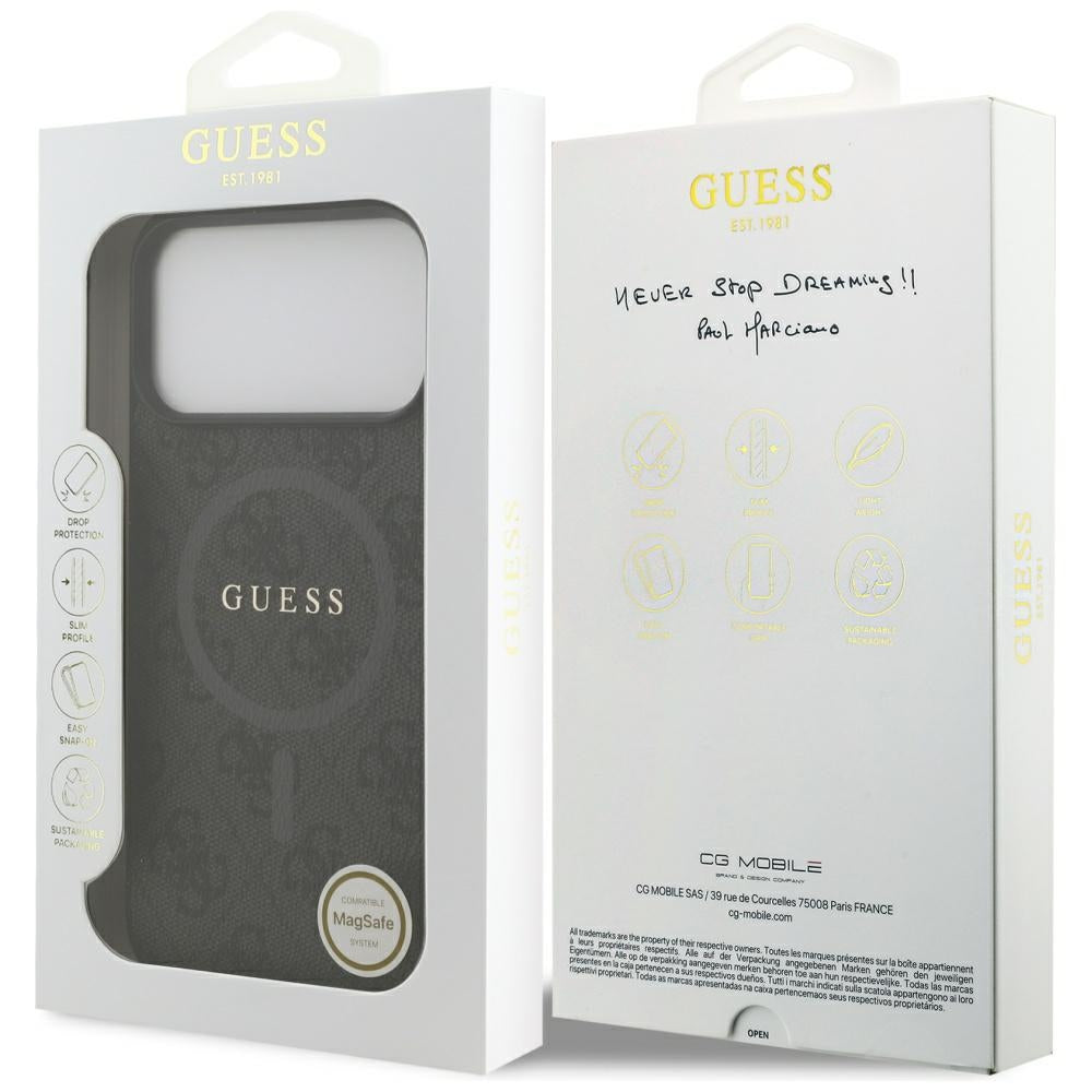 Husă Guess 4G Ring Classic Logo MagSafe pentru iPhone 17 Pro Max – negru — imagine 7