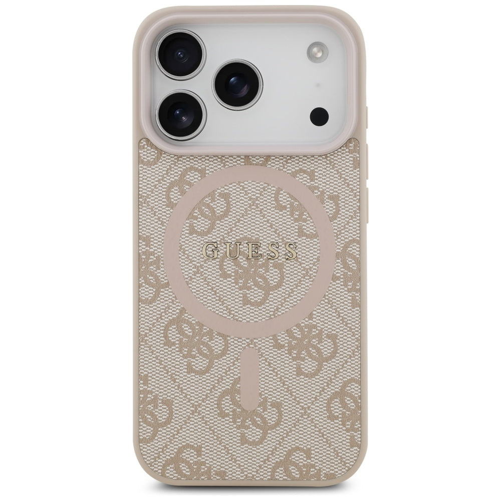Husă Guess 4G Ring Classic Logo MagSafe pentru iPhone 17 Pro Max – roz — imagine 2