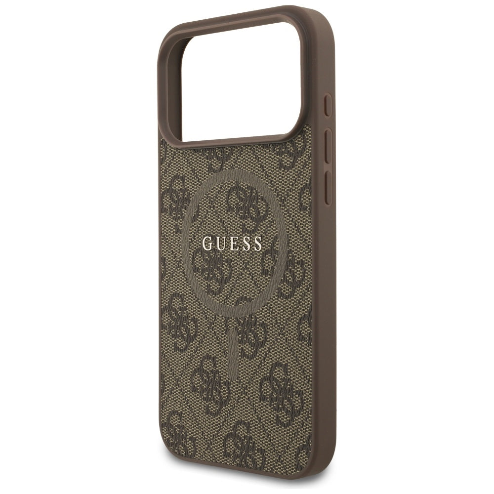 Husă Guess 4G Ring Classic Logo MagSafe pentru iPhone 17 Pro Max – maro — imagine 2