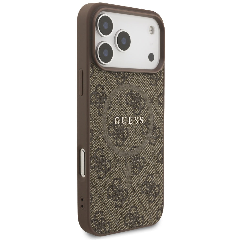Husă Guess 4G Ring Classic Logo MagSafe pentru iPhone 17 Pro Max – maro — imagine 3