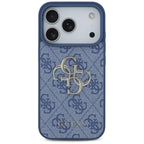 Husă Guess Hardcase 4G Big Logo pentru iPhone 17 Pro Max – albastru (GUHCP17X4GMGBL) — imagine 2