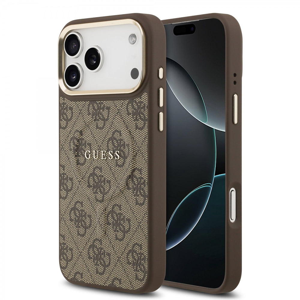 Husă Guess Hardcase 4G Classic MagSafe pentru iPhone 17 Pro Max – maro — imagine 1