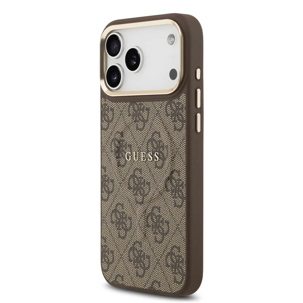 Husă Guess Hardcase 4G Classic MagSafe pentru iPhone 17 Pro Max – maro — imagine 2