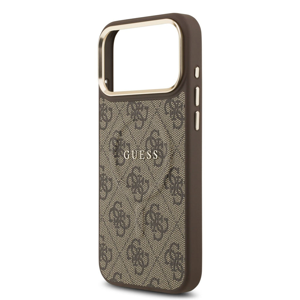 Husă Guess Hardcase 4G Classic MagSafe pentru iPhone 17 Pro Max – maro — imagine 4