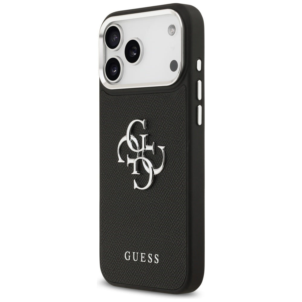 Husă Guess Hardcase 4G Grained Big and Classic Logo pentru iPhone 17 Pro Max – negru (GUHCP17XPG4SMCEK) — imagine 3