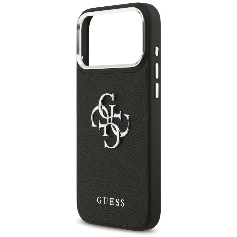Husă Guess Hardcase 4G Grained Big and Classic Logo pentru iPhone 17 Pro Max – negru (GUHCP17XPG4SMCEK) — imagine 4