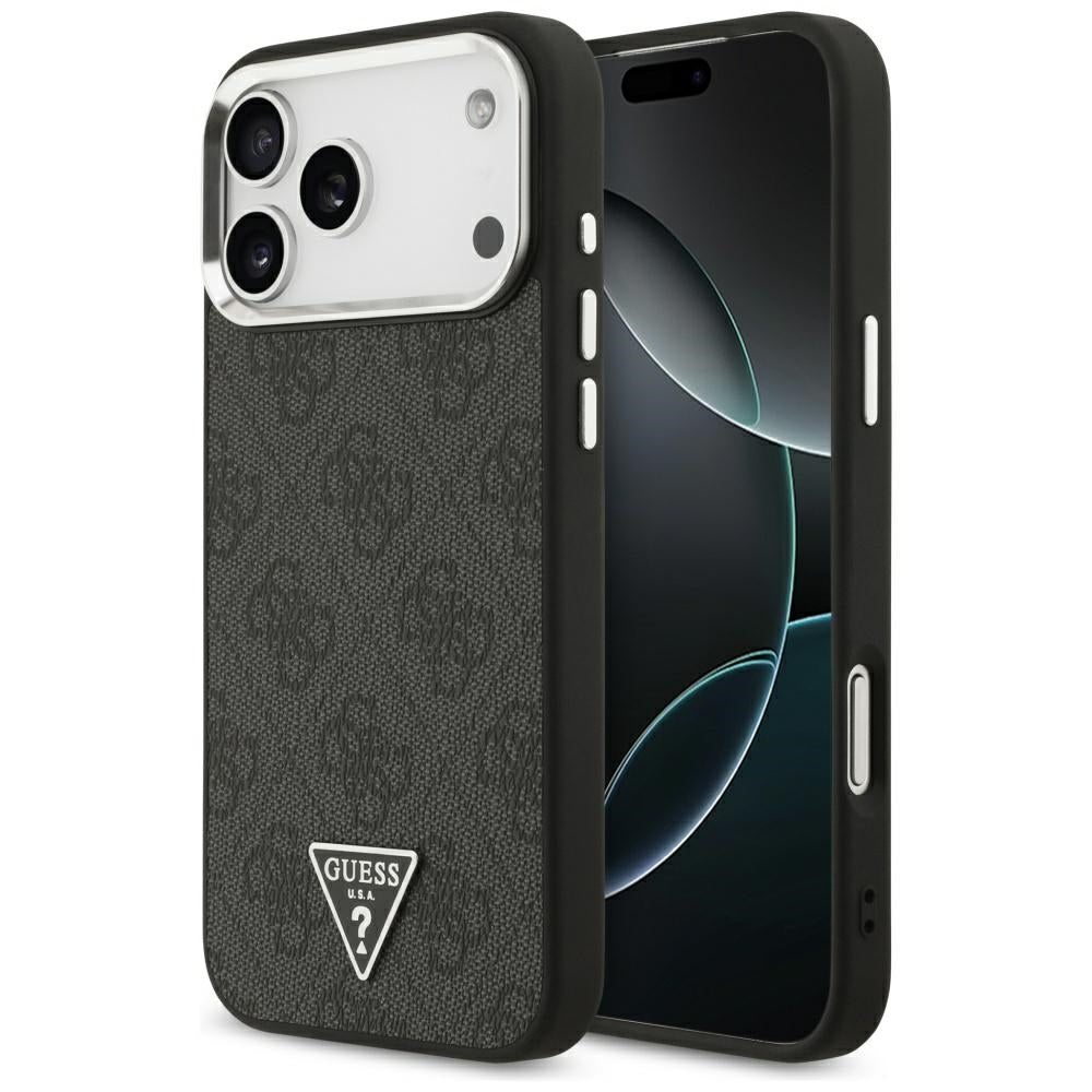 Husă Guess Hardcase 4G Triangle Logo MagSafe pentru iPhone 17 Pro Max – negru (GUHMP17XP4TSRCMK) — imagine 1