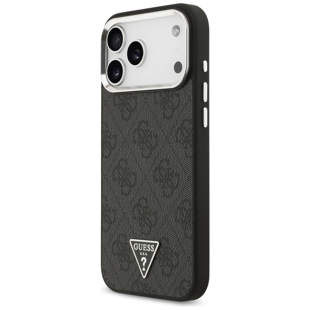 Husă Guess Hardcase 4G Triangle Logo MagSafe pentru iPhone 17 Pro Max – negru (GUHMP17XP4TSRCMK) — imagine 5