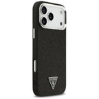 Husă Guess Glitter Triangle Logo MagSafe pentru iPhone 17 Pro Max – negru (GUHMP17XPFGTSCMK) — imagine 3