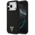 Husă Guess Silicone Triangle Logo MagSafe pentru iPhone 17 Pro Max – negru — imagine 1