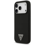 Husă Guess Silicone Triangle Logo MagSafe pentru iPhone 17 Pro Max – negru — imagine 6