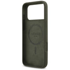Husă Guess Silicone Triangle Logo MagSafe pentru iPhone 17 Pro Max – kaki — imagine 4