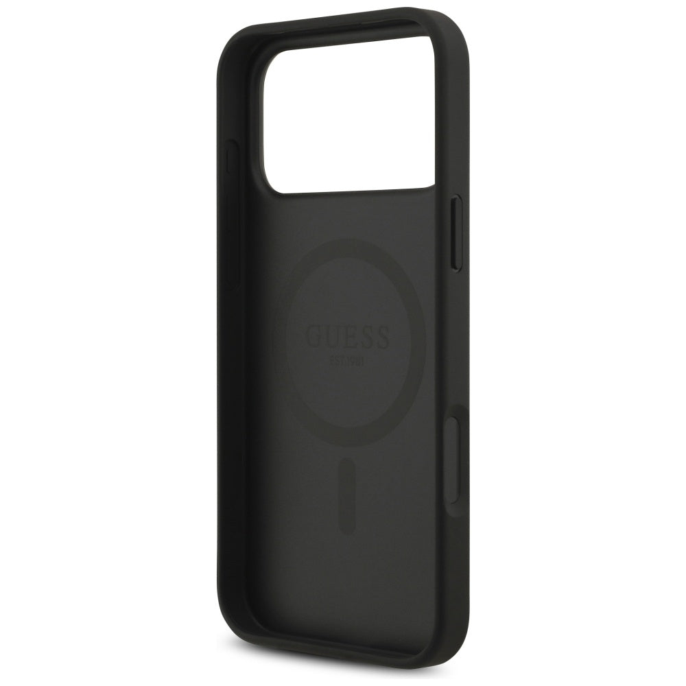 Husă Guess 4G Circle Classic Logo MagSafe pentru iPhone 17 Pro Max – negru — imagine 5
