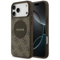 Husă Guess 4G Circle Classic Logo MagSafe pentru iPhone 17 Pro Max – maro — imagine 1