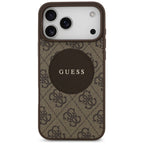 Husă Guess 4G Circle Classic Logo MagSafe pentru iPhone 17 Pro Max – maro — imagine 2