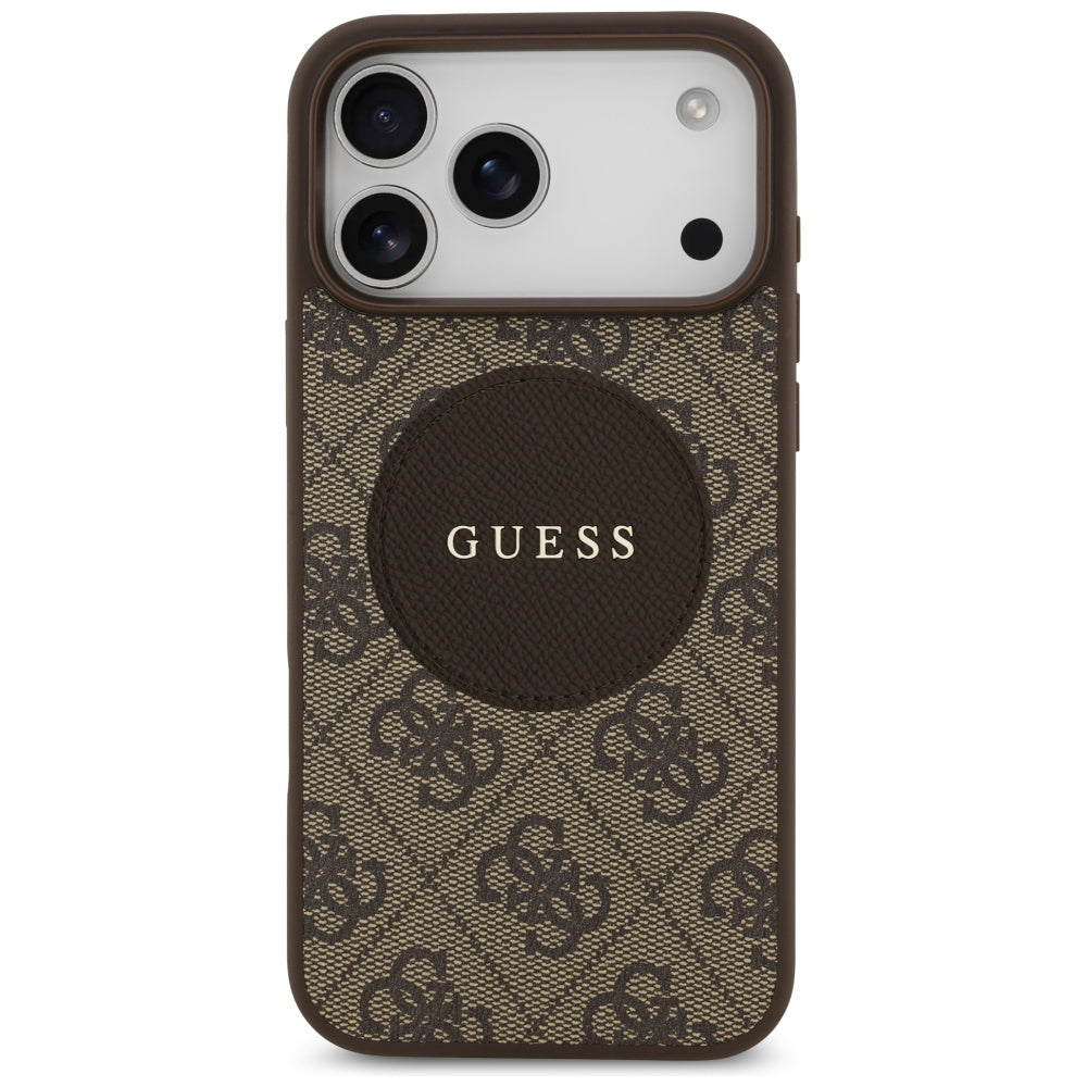 Husă Guess 4G Circle Classic Logo MagSafe pentru iPhone 17 Pro Max – maro — imagine 2
