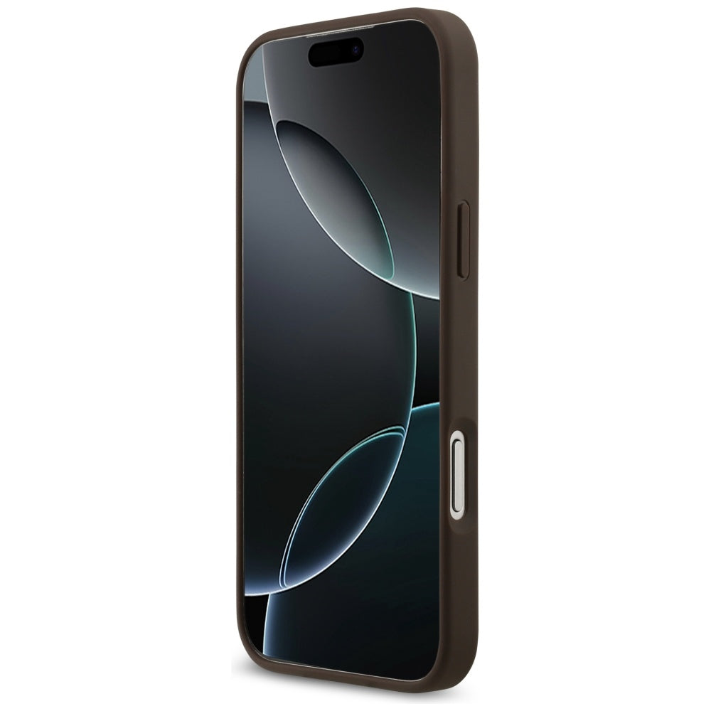 Husă Guess 4G Circle Classic Logo MagSafe pentru iPhone 17 Pro Max – maro — imagine 4