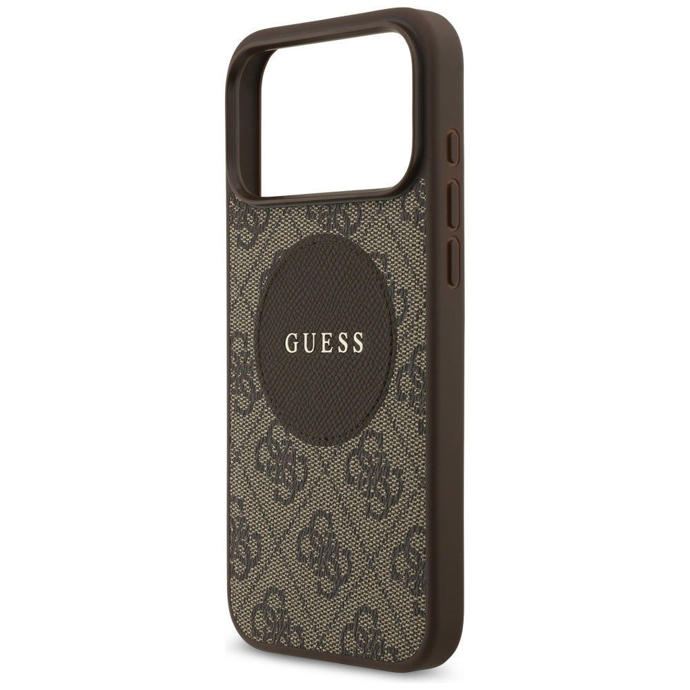 Husă Guess 4G Circle Classic Logo MagSafe pentru iPhone 17 Pro Max – maro — imagine 5