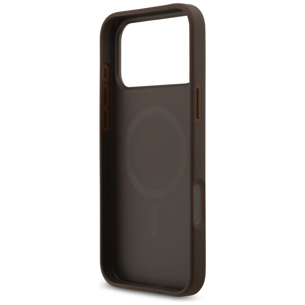 Husă Guess 4G Circle Classic Logo MagSafe pentru iPhone 17 Pro Max – maro — imagine 6