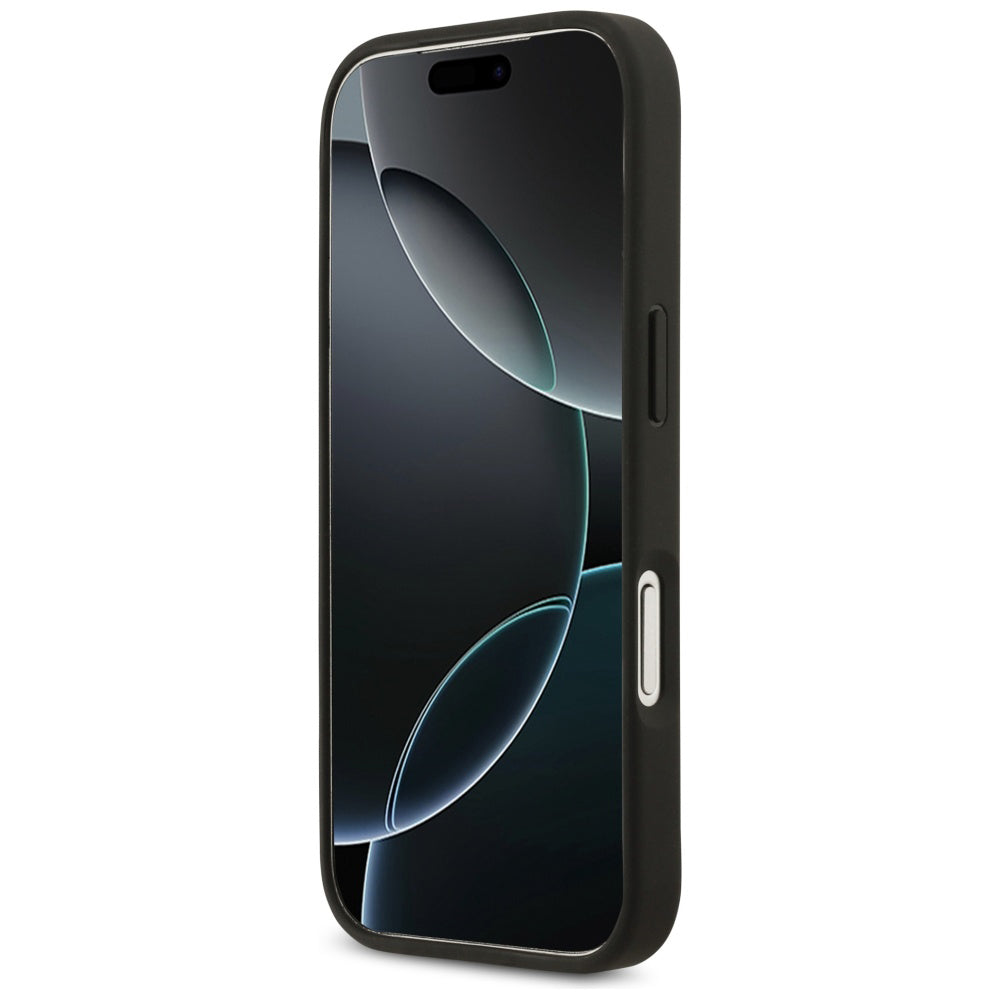 Husă Guess Hardcase 4G Grained Roses Big Logo pentru iPhone 17 Pro Max – negru — imagine 3