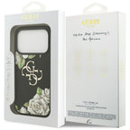 Husă Guess Hardcase 4G Grained Roses Big Logo pentru iPhone 17 Pro Max – negru — imagine 7