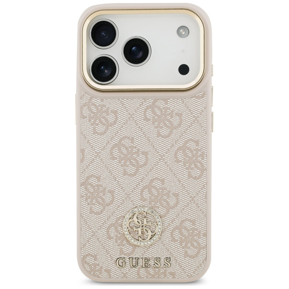 Husă Guess Hardcase 4G Strass Logo & Big Strap pentru iPhone 17 Pro Max – roz — imagine 2